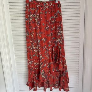 Max Studio Floral Midi Skirt Size M